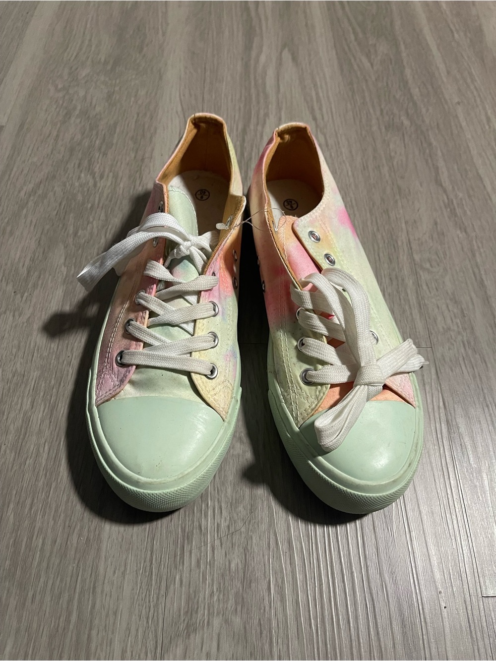Tie-Dye Pastel Canvas Women's Sneakers - Picture 1 of 6